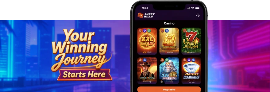 LuckyHills Casino apk banner